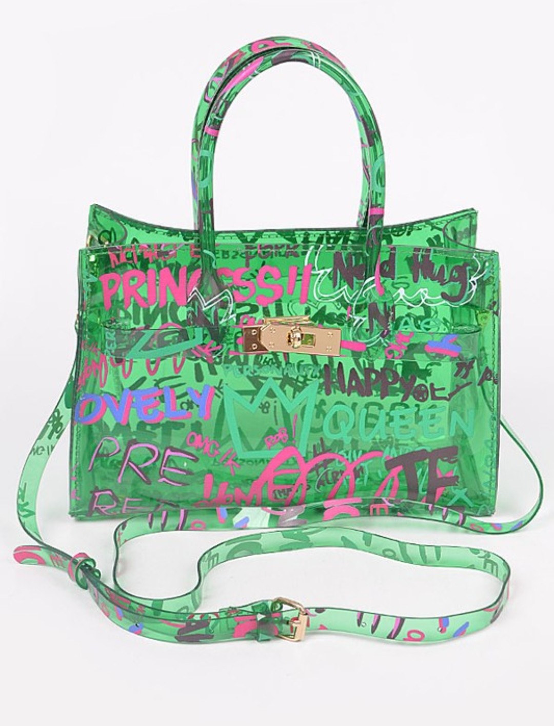 Graffiti transparent bag