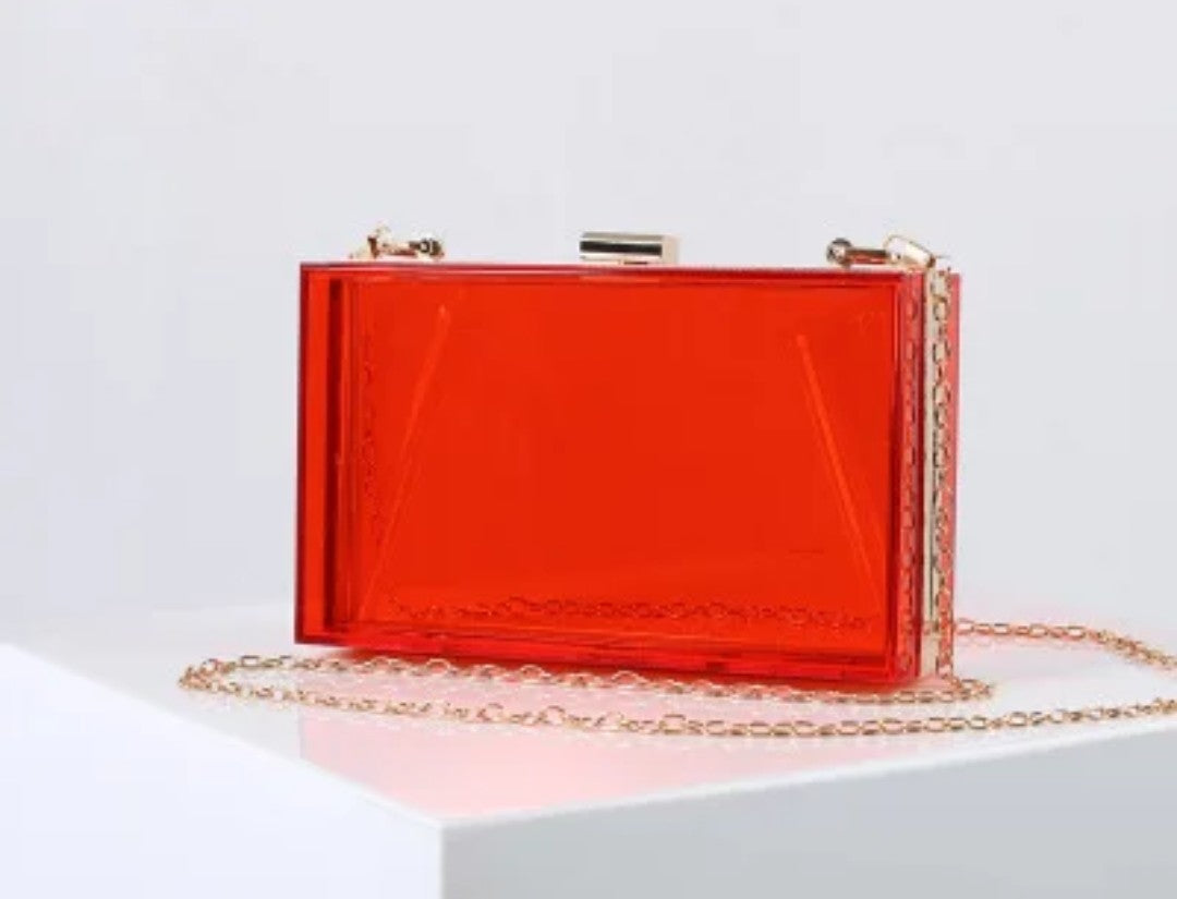 Plastic clear clutch