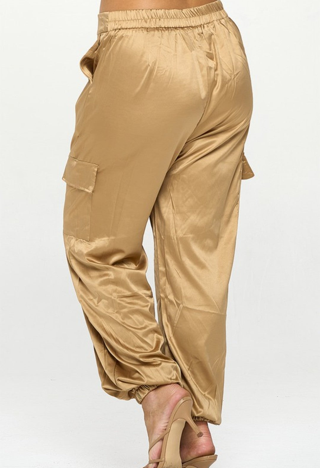 Satin Cargo Pants