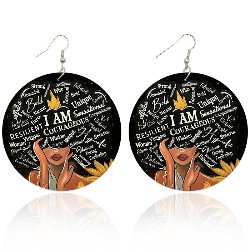 I Am Courageous earrings - Tresha's Treasures