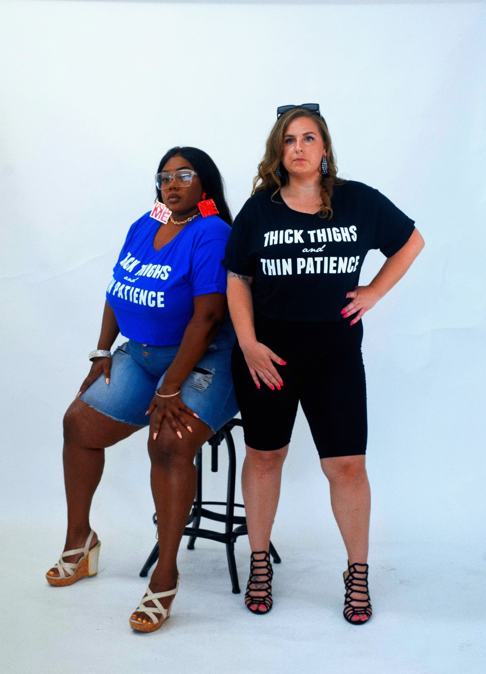 Thick thighs and Thin Patience crop top - Tresha's Treasures
