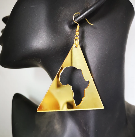 African pyramid earrings - Tresha's Treasures
