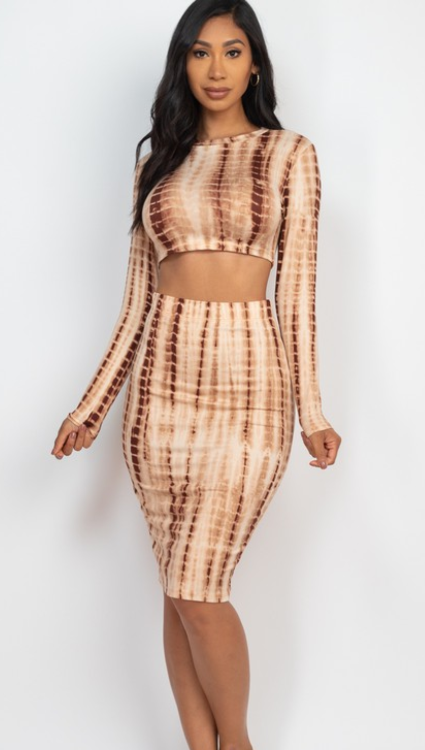 Tie-dye Two-piece Set - Tresha's Treasures