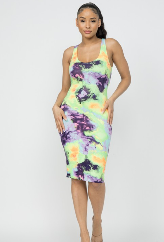 From Another Planet tie-dye dress
